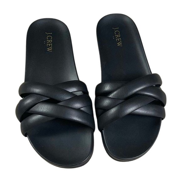 J Crew Puffer Slides Black Size 10 - Picture 4 of 5
